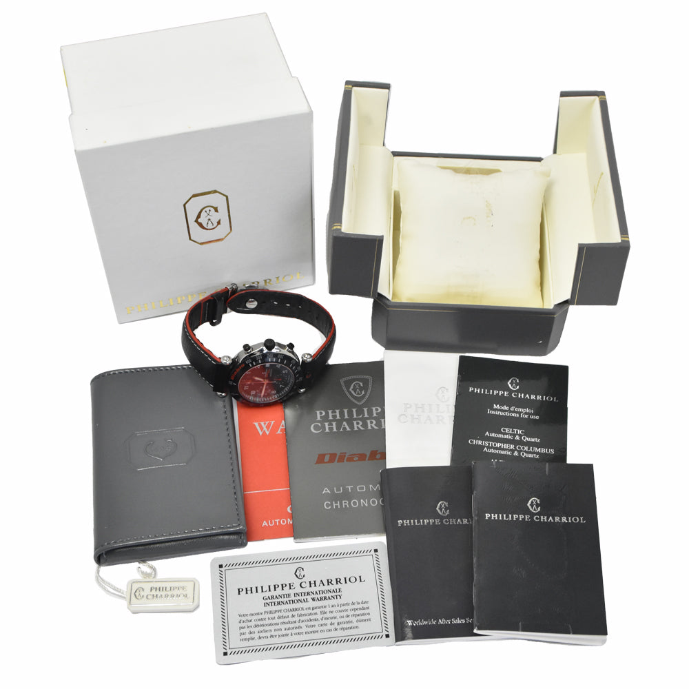 with paper PHILIPPE CHARRIOL Diablo SVR 060D.98.755 black Dial Automatic Men's
 Watch J#150427