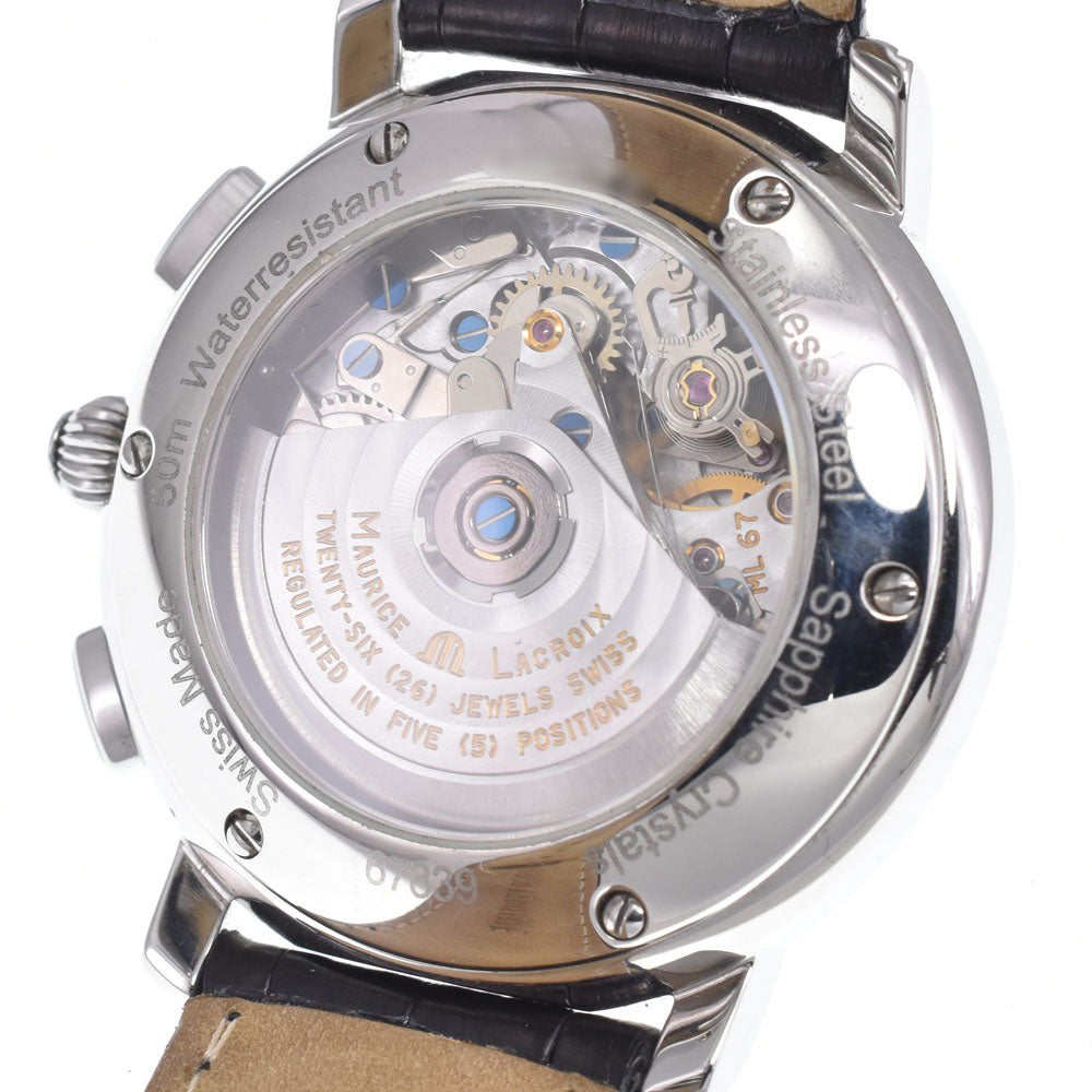 with paper MAURICE LACROIX 67839-1123 black Dial Automatic Men's
 Watch J#150428