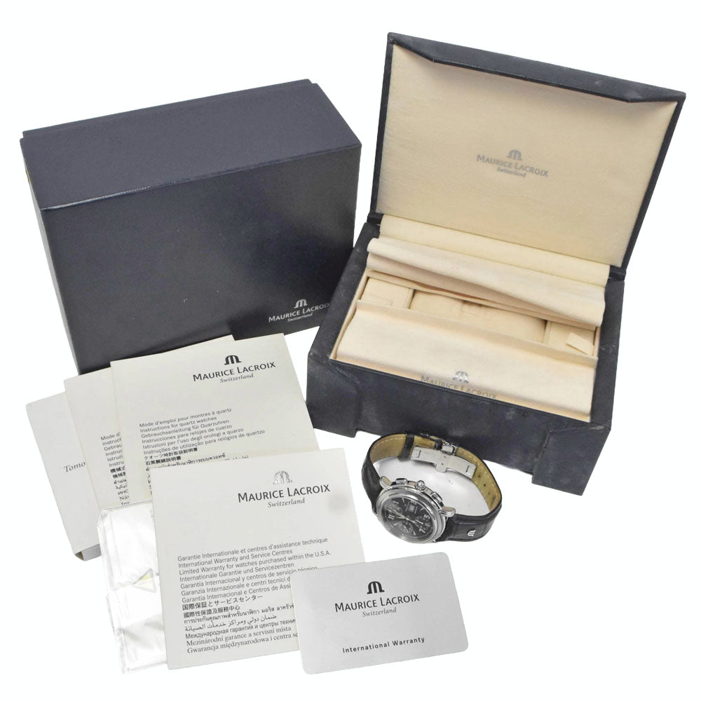 with paper MAURICE LACROIX 67839-1123 black Dial Automatic Men's
 Watch J#150428