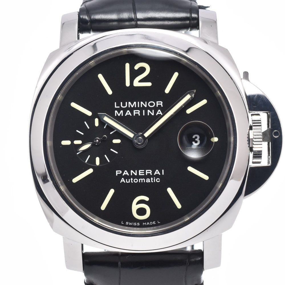 with paper PANERAI Luminor Marina PAM00104 black Dial Automatic Men's
 Watch J#150429