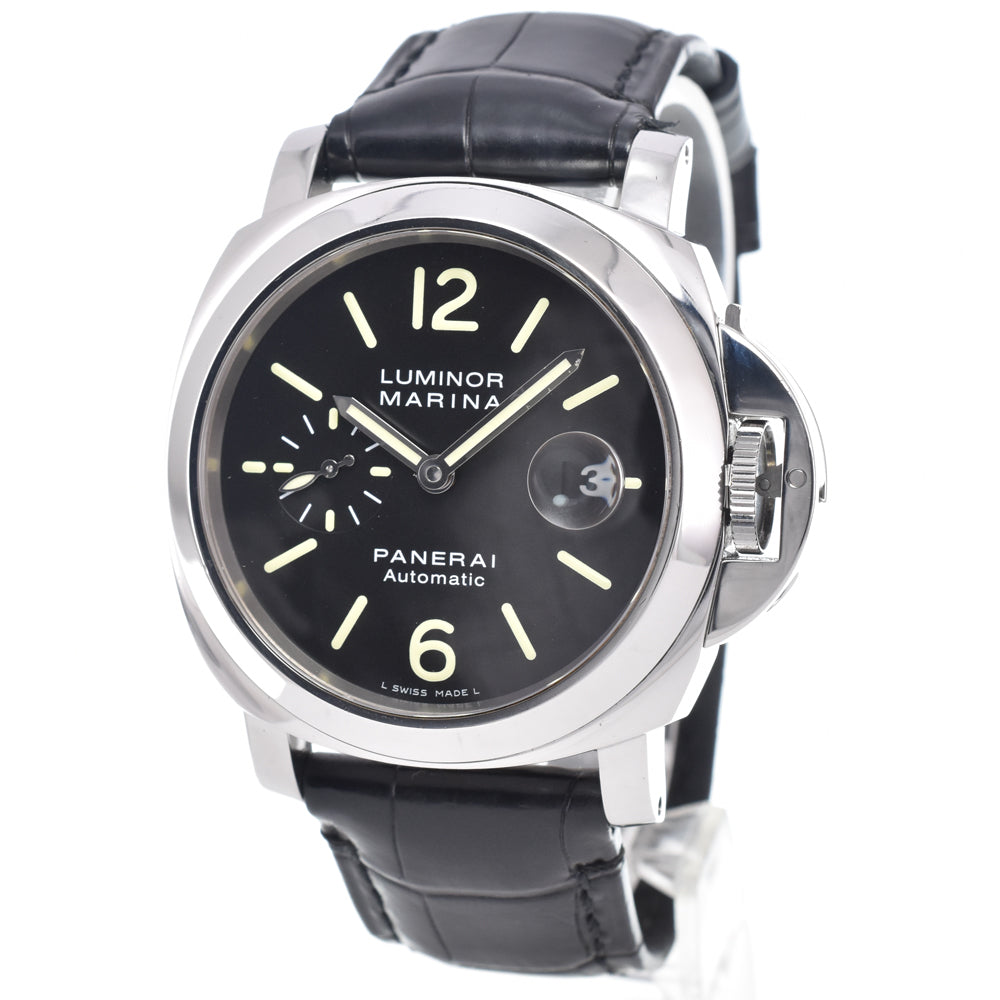with paper PANERAI Luminor Marina PAM00104 black Dial Automatic Men's
 Watch J#150429