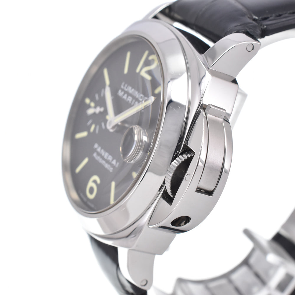 with paper PANERAI Luminor Marina PAM00104 black Dial Automatic Men's
 Watch J#150429