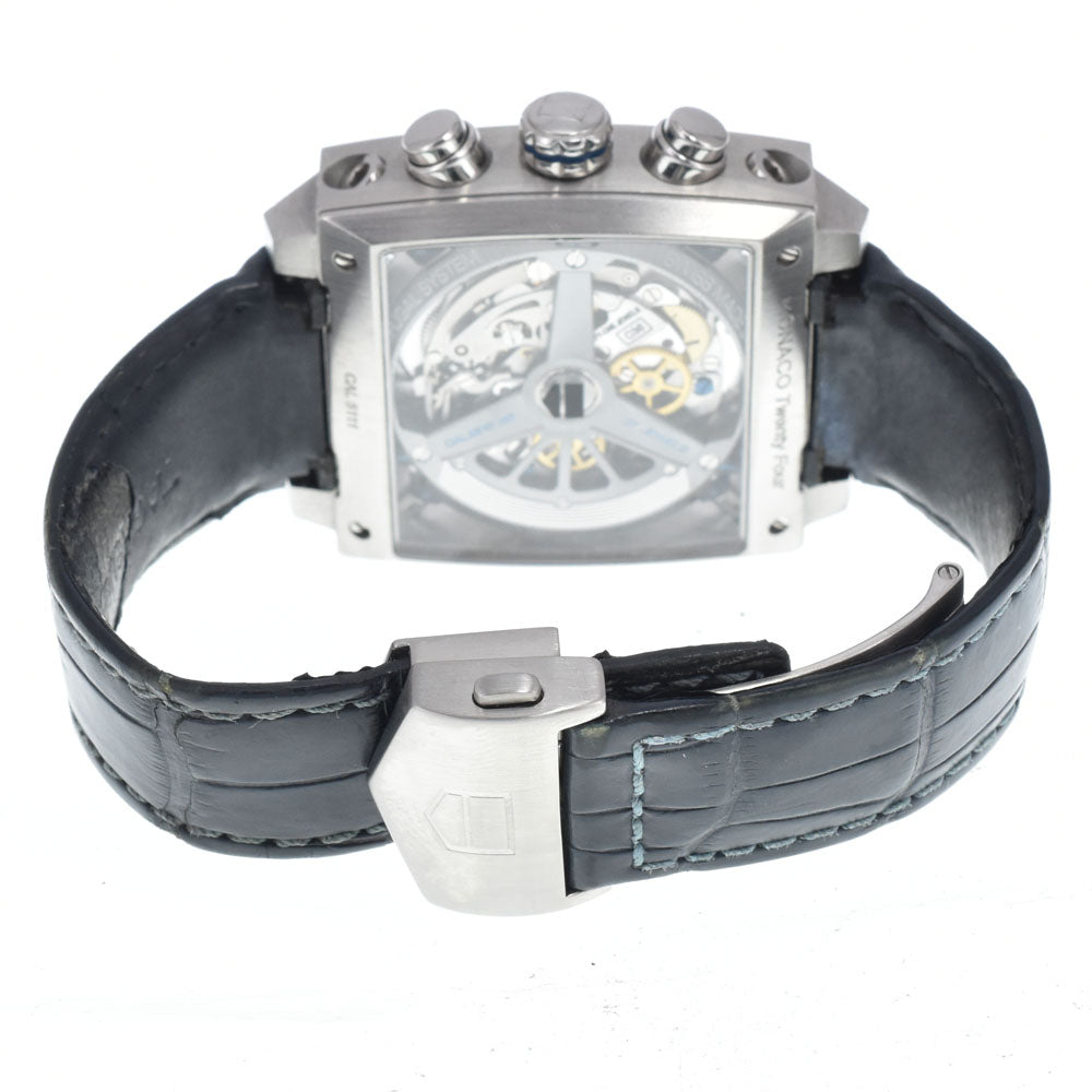 TAG HEUER Monaco 24 CAL5111.FC6299 Chronograph Date Caliber 36 Silver / Blue Dial Automatic Men's
 Watch I#150430