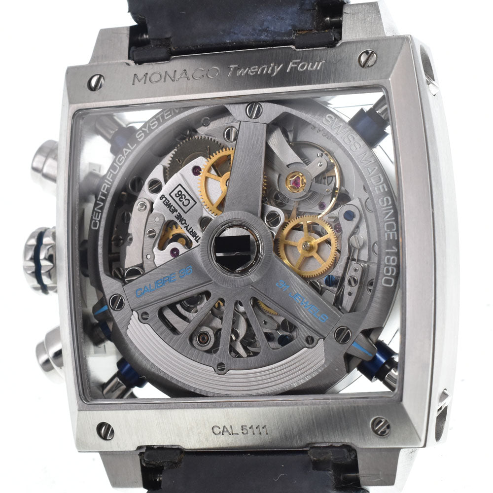 TAG HEUER Monaco 24 CAL5111.FC6299 Chronograph Date Caliber 36 Silver / Blue Dial Automatic Men's
 Watch I#150430