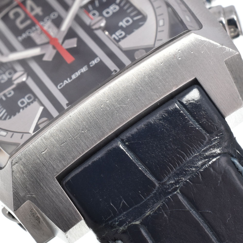 TAG HEUER Monaco 24 CAL5111.FC6299 Chronograph Date Caliber 36 Silver / Blue Dial Automatic Men's
 Watch I#150430