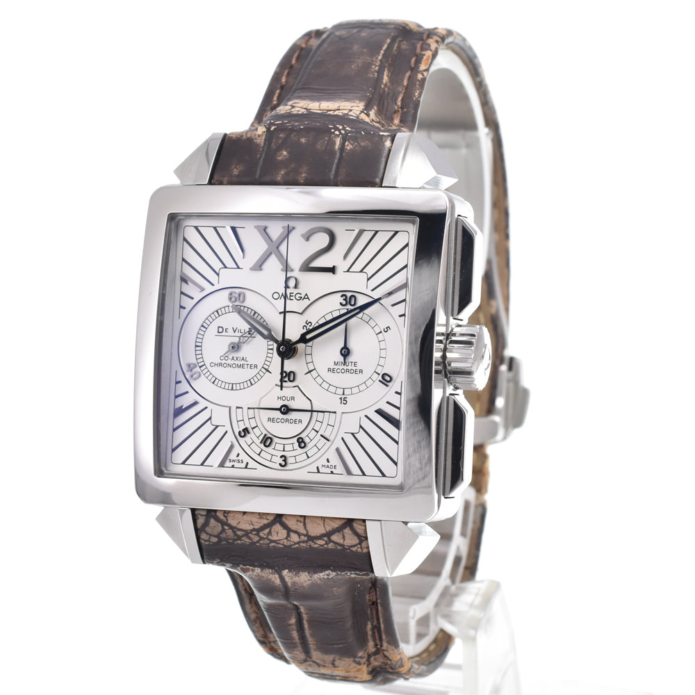 with paper OMEGA De Ville X2 COAXIAL 423.13.37.50.02.001 Chronograph white Dial Automatic Men's
 Watch J#150431