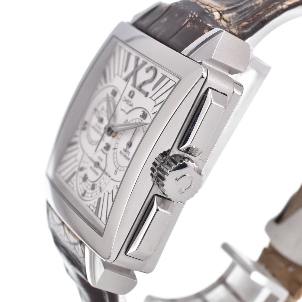 with paper OMEGA De Ville X2 COAXIAL 423.13.37.50.02.001 Chronograph white Dial Automatic Men's
 Watch J#150431