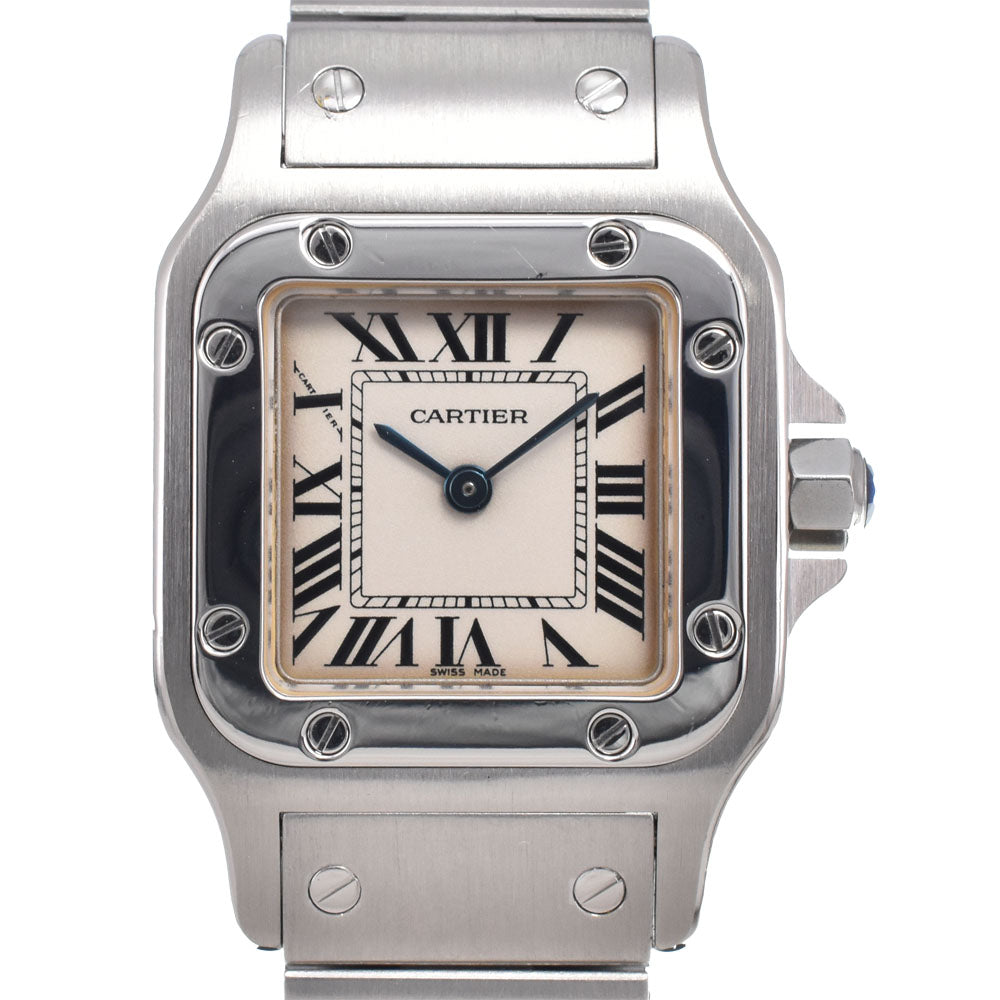 CARTIER Santosgalbe SM W20056D6 Silver Dial Quartz Ladies
 Watch J#150433