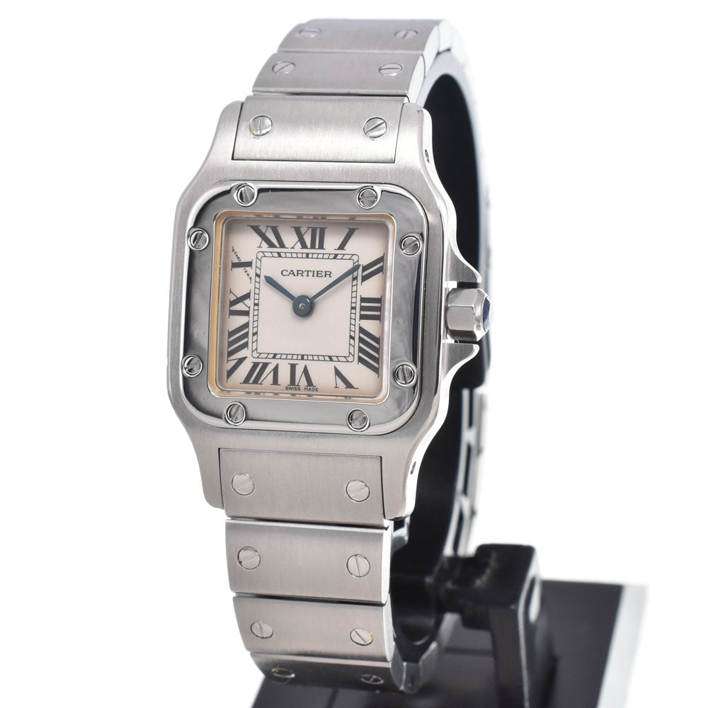 CARTIER Santosgalbe SM W20056D6 Silver Dial Quartz Ladies
 Watch J#150433