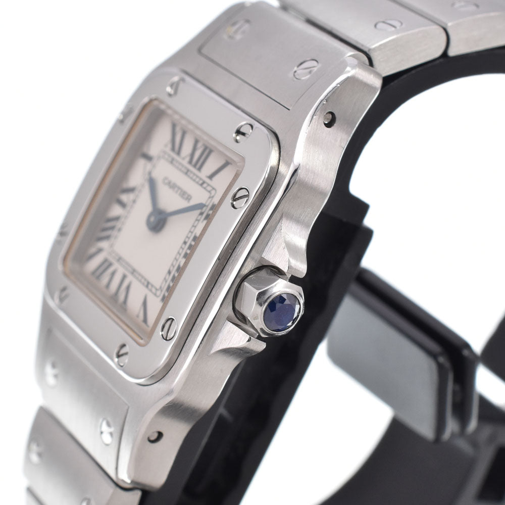 CARTIER Santosgalbe SM W20056D6 Silver Dial Quartz Ladies
 Watch J#150433