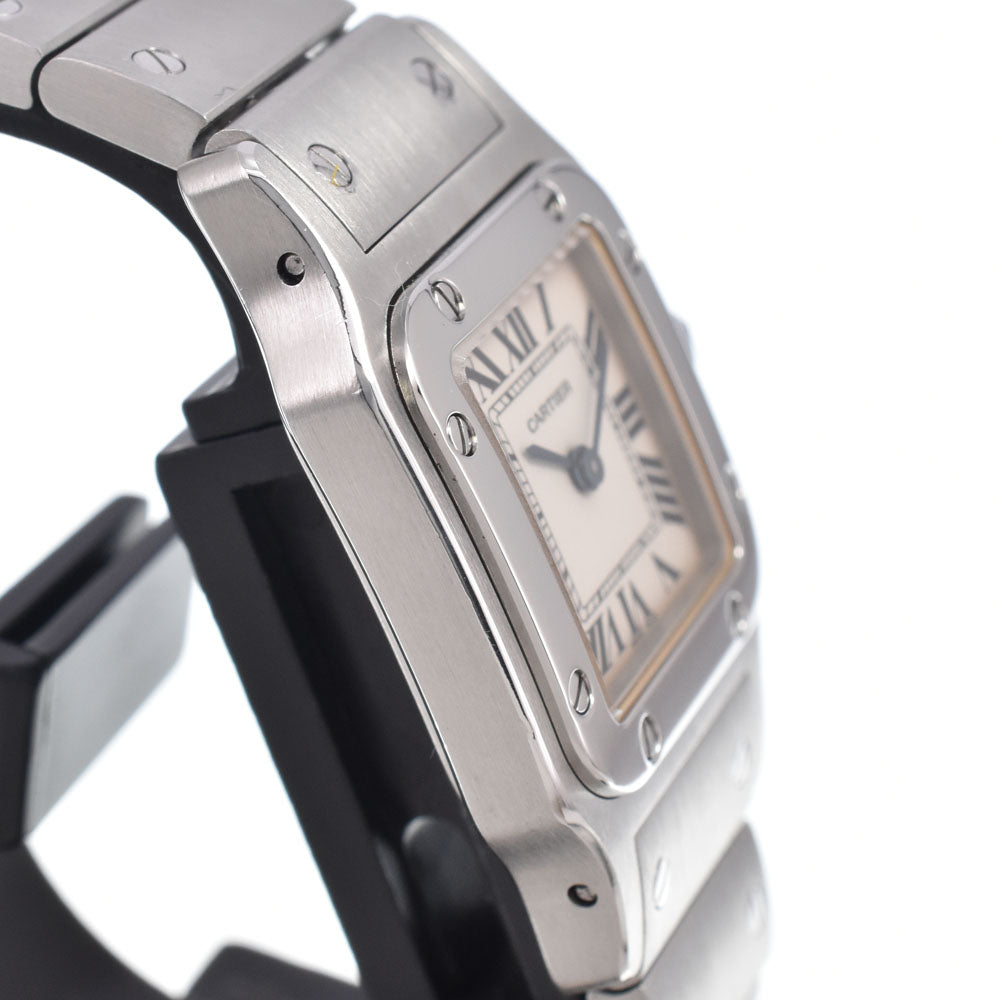 CARTIER Santosgalbe SM W20056D6 Silver Dial Quartz Ladies
 Watch J#150433