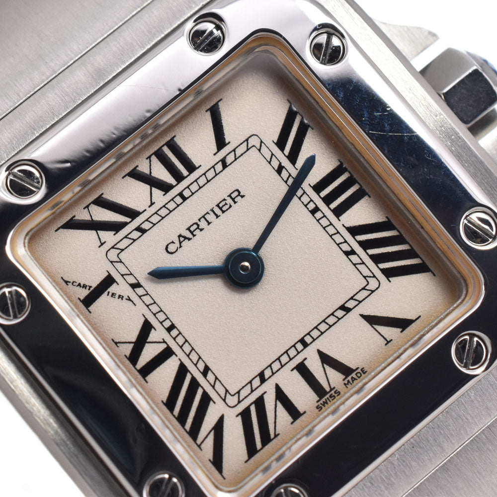 CARTIER Santosgalbe SM W20056D6 Silver Dial Quartz Ladies
 Watch J#150433