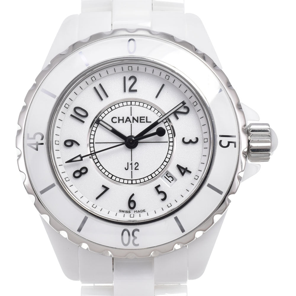 CHANEL J12 H0968 Date white ceramic white Dial Quartz Ladies
 Watch J#150437