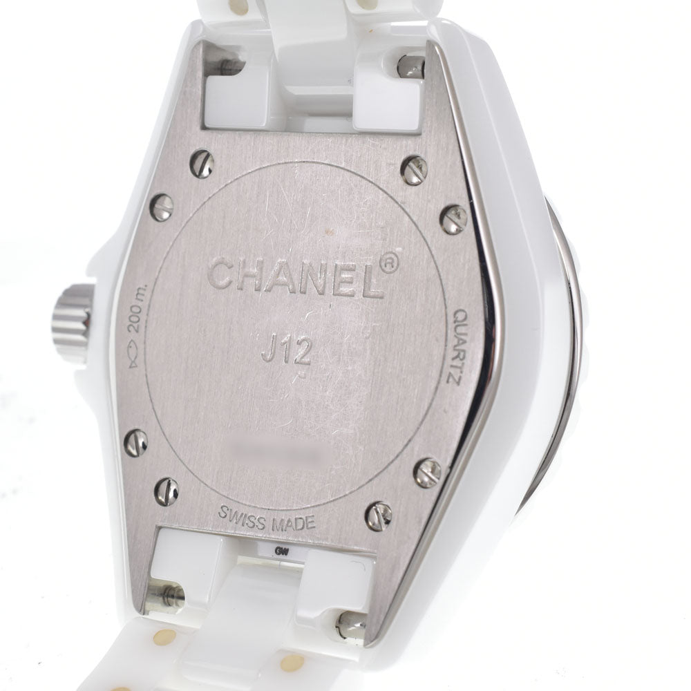 CHANEL J12 H0968 Date white ceramic white Dial Quartz Ladies
 Watch J#150437