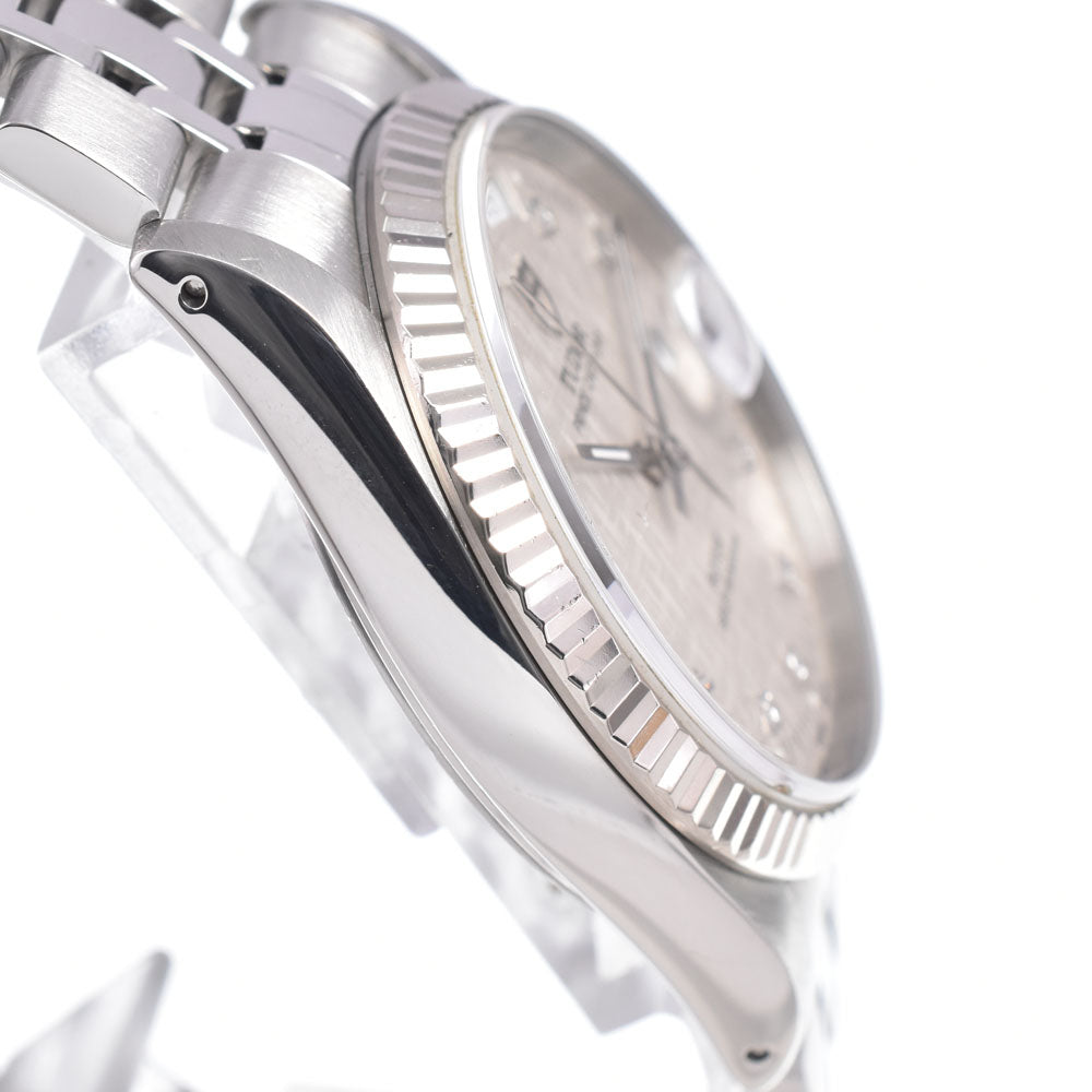 TUDOR Prince 76214 WG bezel 10P diamonds Silver Dial Automatic Men's
 Watch L#150440