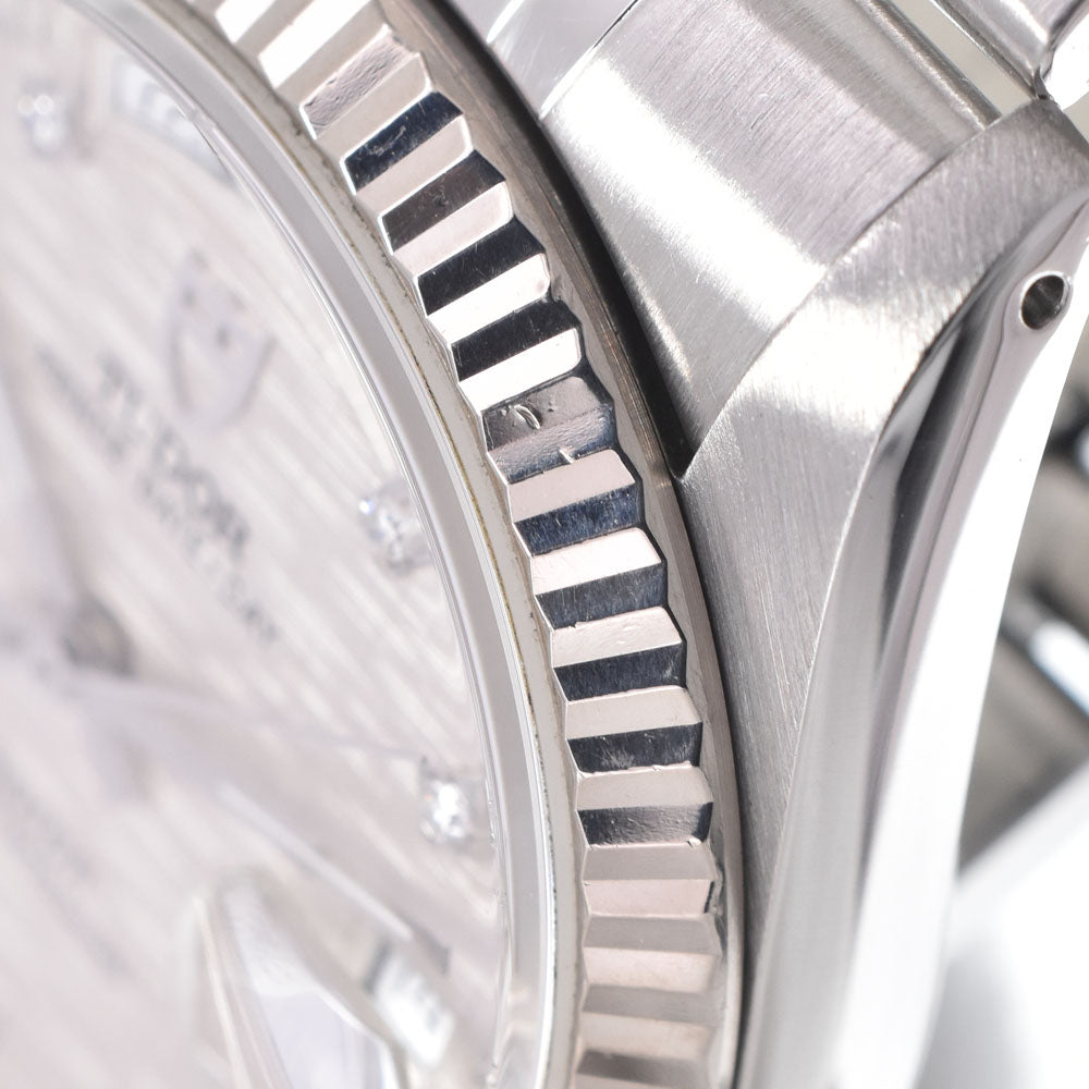 TUDOR Prince 76214 WG bezel 10P diamonds Silver Dial Automatic Men's
 Watch L#150440