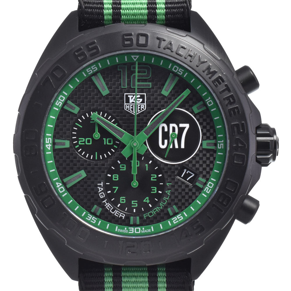 TAG HEUER Formula 1 CAZ1113.FC8189 Cristiano Ronaldo (CR7) Black / green Dial Quartz Men's
 Watch J#150447