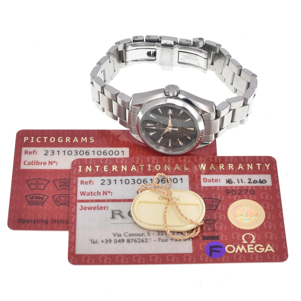 with paper OMEGA Seamaster Aqua Terra 231.10.30.61.06.001 gray Dial Quartz Ladies
 Watch I#150448
