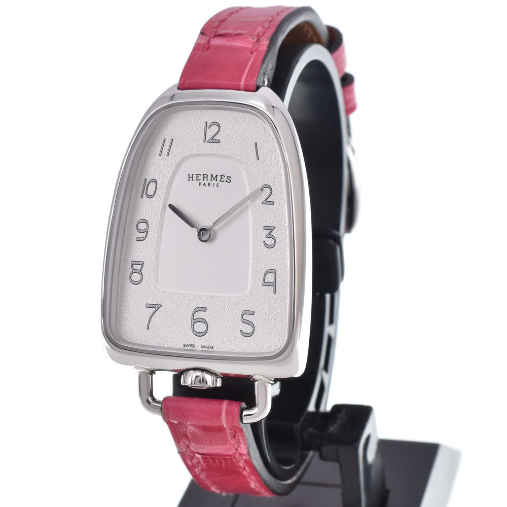 with paper HERMES Gallop de Hermes GA1.210 Silver Dial Quartz Ladies
 Watch J#150449