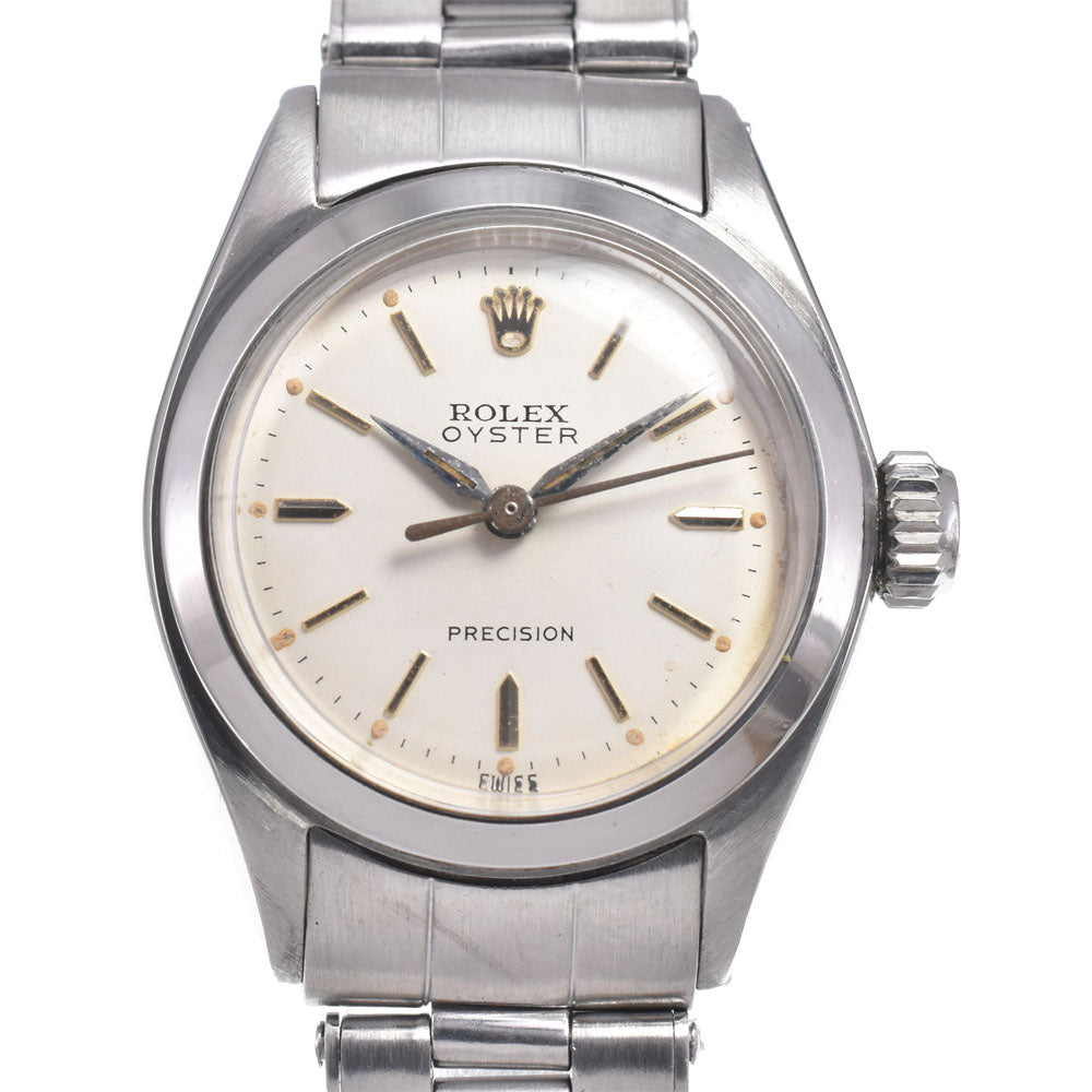 ROLEX Oyster Date Precision 6410 vintage Cal.131 Silver Dial Hand Winding Ladies
 Watch I#150451