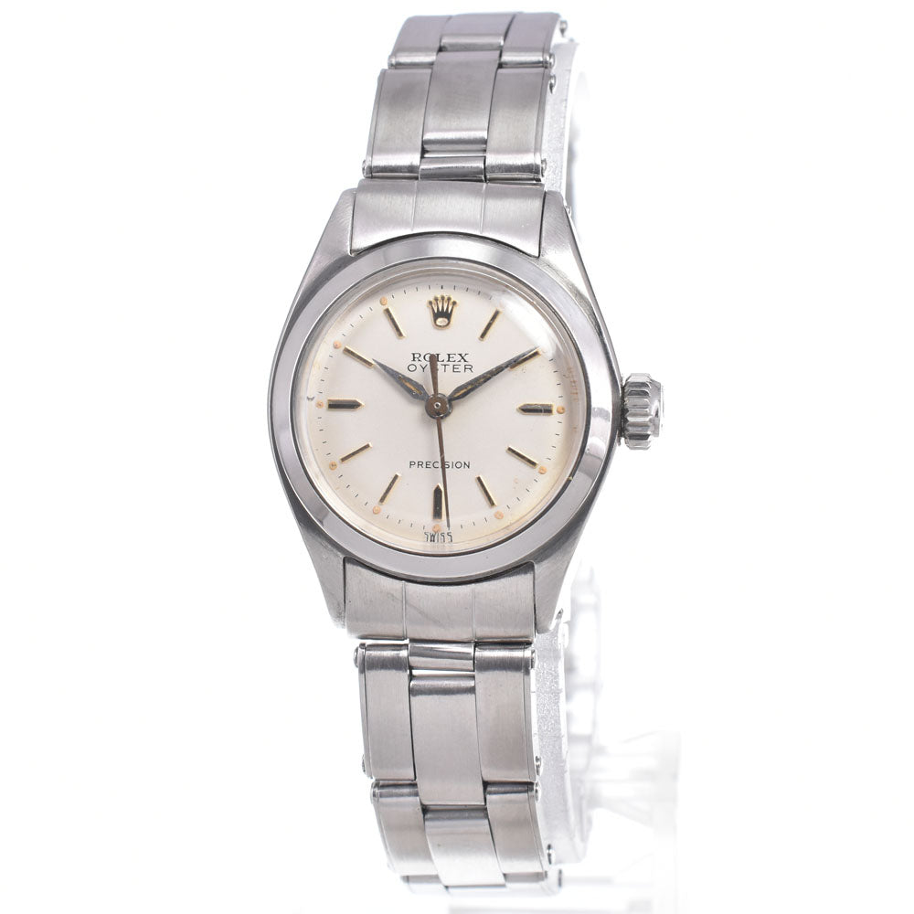 ROLEX Oyster Date Precision 6410 vintage Cal.131 Silver Dial Hand Winding Ladies
 Watch I#150451