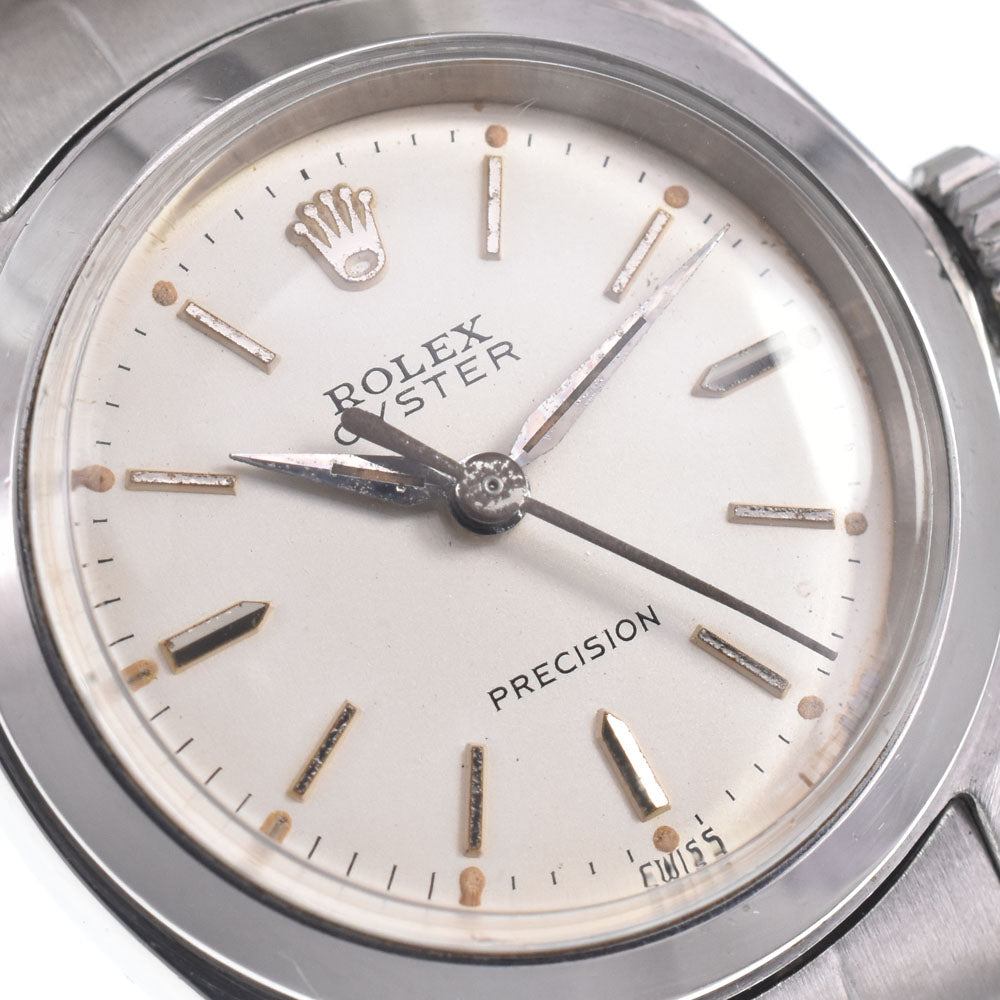 ROLEX Oyster Date Precision 6410 vintage Cal.131 Silver Dial Hand Winding Ladies
 Watch I#150451
