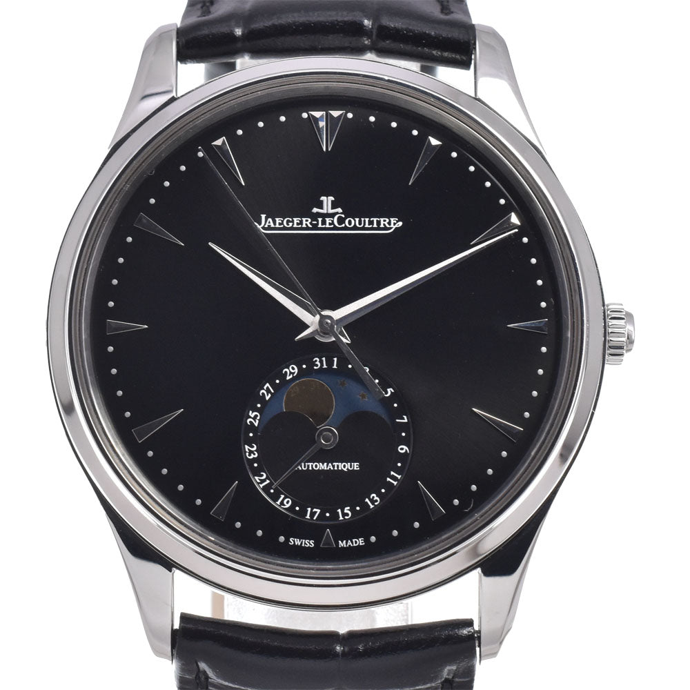 with paper JAEGER-LECOULTRE master ultra slim moon 176.8.64.S/Q1368470 black Dial Automatic Men's
 Watch J#150458