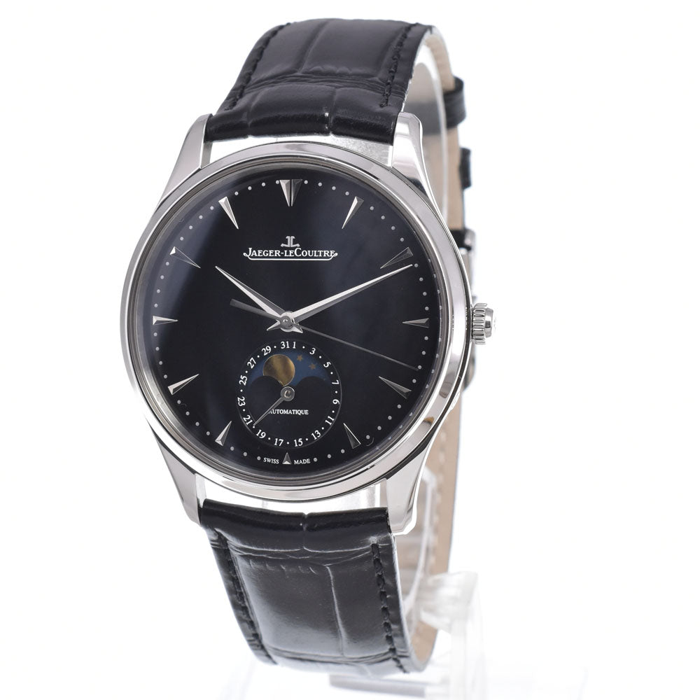 with paper JAEGER-LECOULTRE master ultra slim moon 176.8.64.S/Q1368470 black Dial Automatic Men's
 Watch J#150458