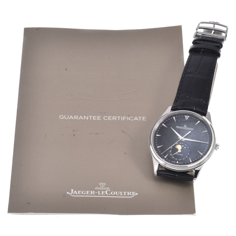 with paper JAEGER-LECOULTRE master ultra slim moon 176.8.64.S/Q1368470 black Dial Automatic Men's
 Watch J#150458