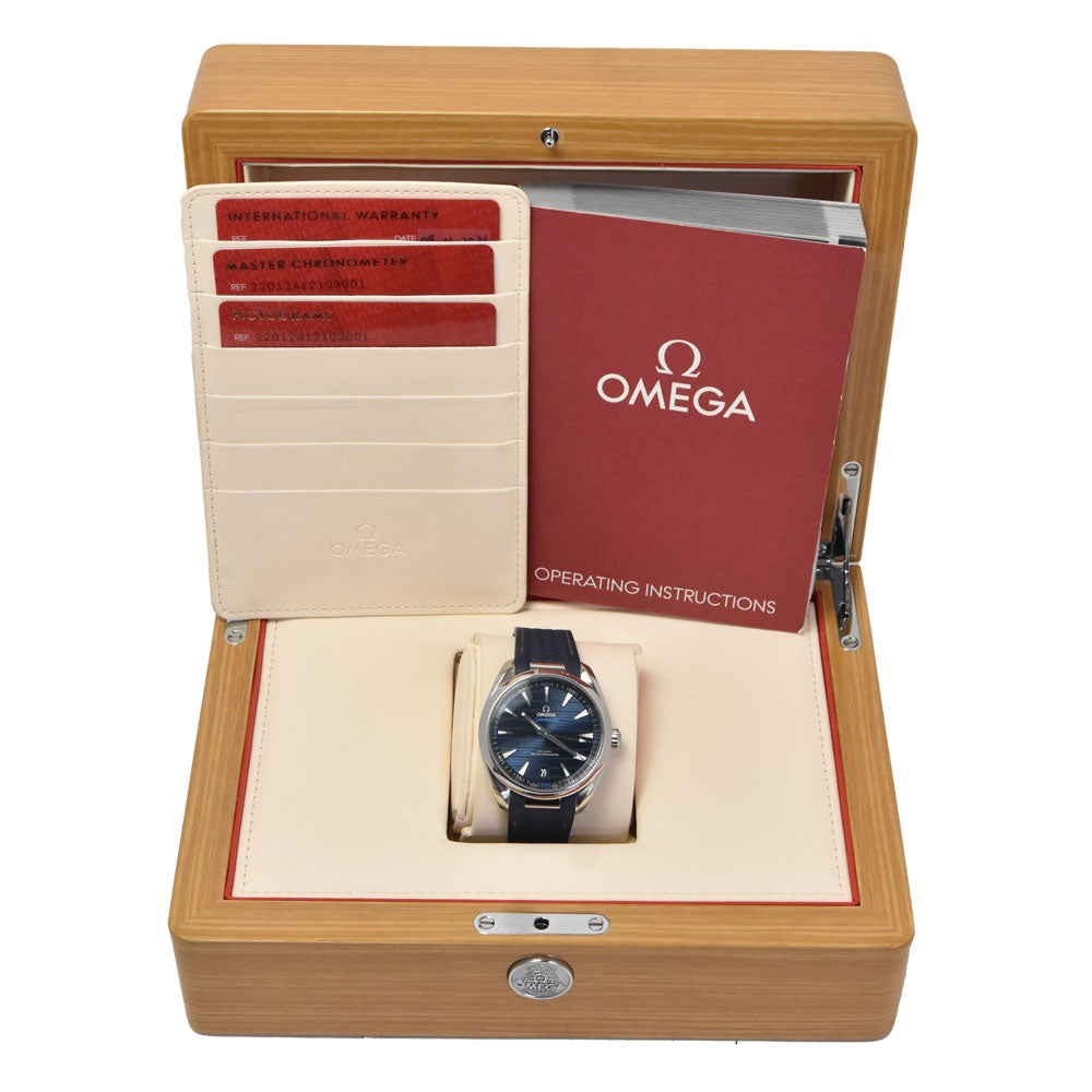 with paper OMEGA Seamaster Aqua Terra Coaxial 220.12.41.21.03.001 blue Dial Automatic Men's
 Watch J#150463