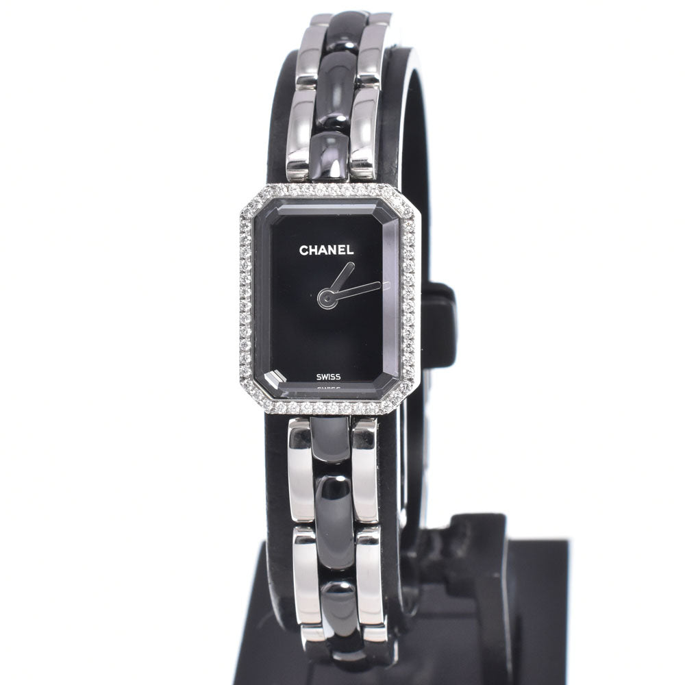 CHANEL Premiere M H2163 Diamond Bezel black Dial Quartz Ladies
 Watch J#150464