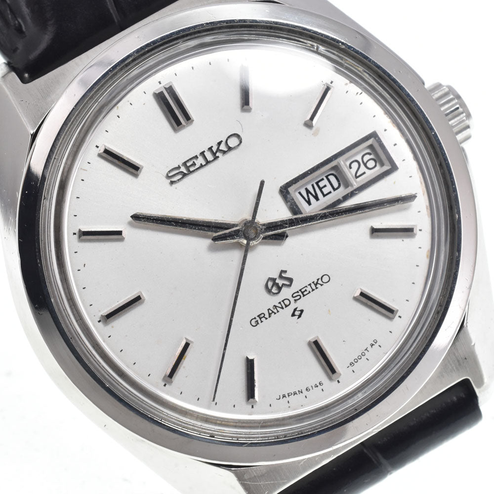 SEIKO Grand Seiko 6146-8000 vintage Day-Date High Beat 36000 Silver Dial Automatic Men's
 Watch K#150467