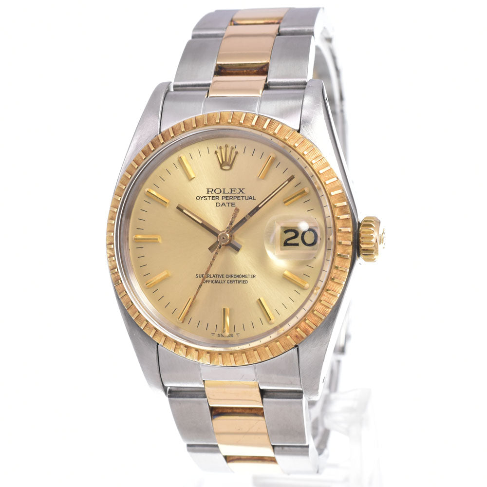 ROLEX Oyster Perpetual Date 1505/3 vintage Cal.1570 gold Dial Automatic Men's
 Watch I#150470