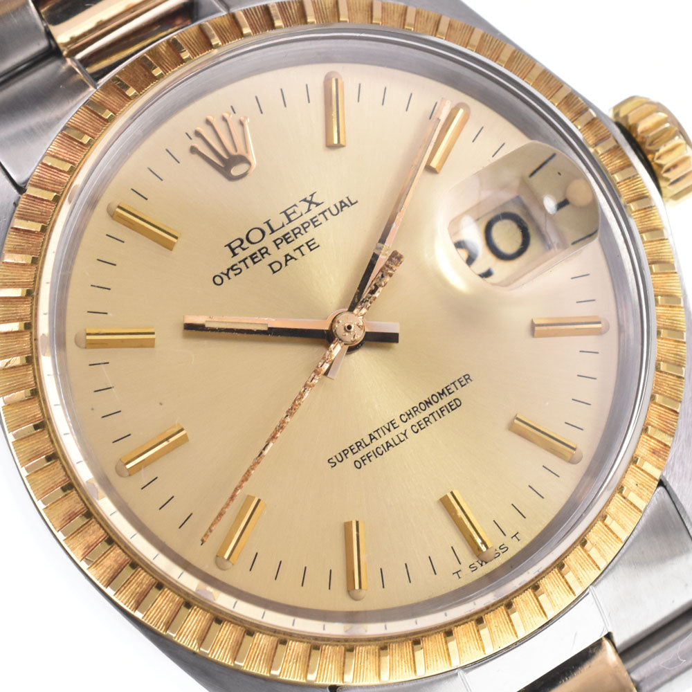 ROLEX Oyster Perpetual Date 1505/3 vintage Cal.1570 gold Dial Automatic Men's
 Watch I#150470