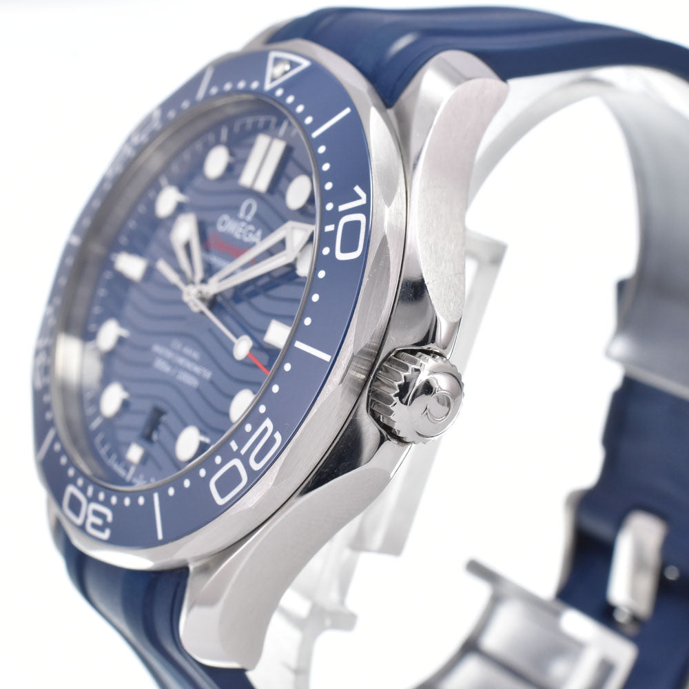with paper OMEGA Seamaster Diver 300M 210.32.42.20.03.001 Co-Axial Master Chronometer blue Dial Automatic Men's
 Watch J#150473