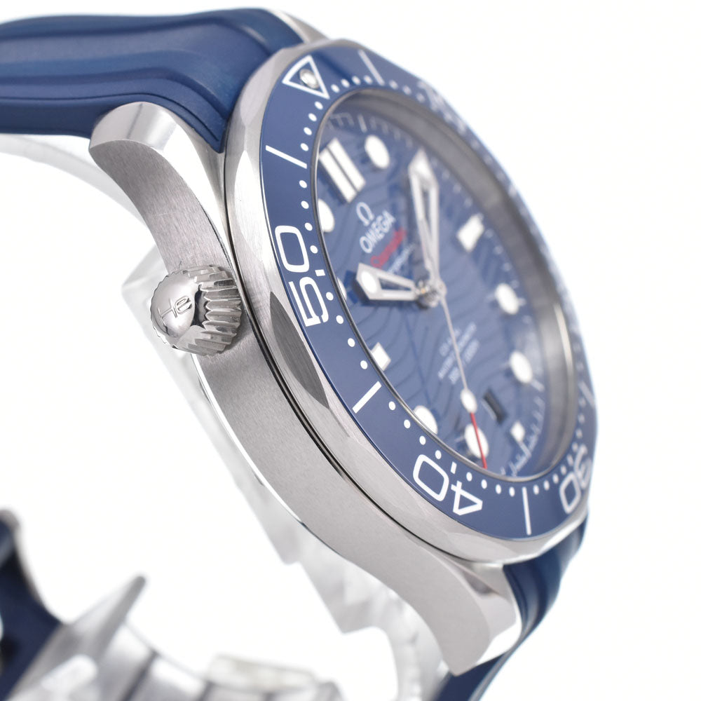 with paper OMEGA Seamaster Diver 300M 210.32.42.20.03.001 Co-Axial Master Chronometer blue Dial Automatic Men's
 Watch J#150473