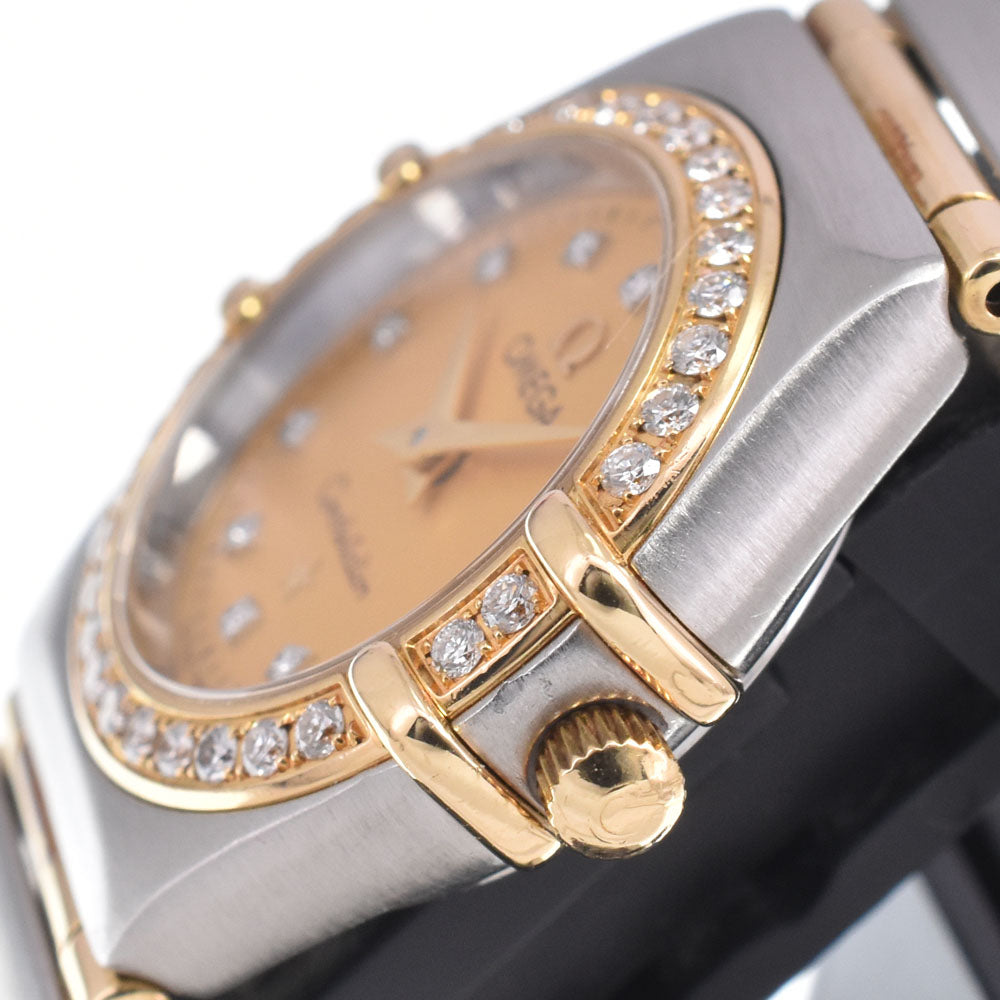 with paper OMEGA Constellation 1267.15.00 diamond gold Dial Quartz Ladies
 Watch J#150477