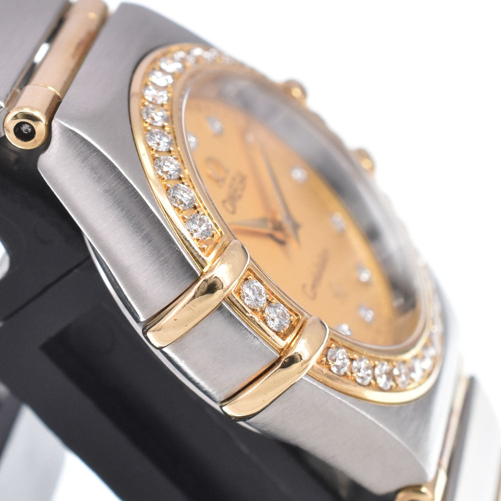 with paper OMEGA Constellation 1267.15.00 diamond gold Dial Quartz Ladies
 Watch J#150477