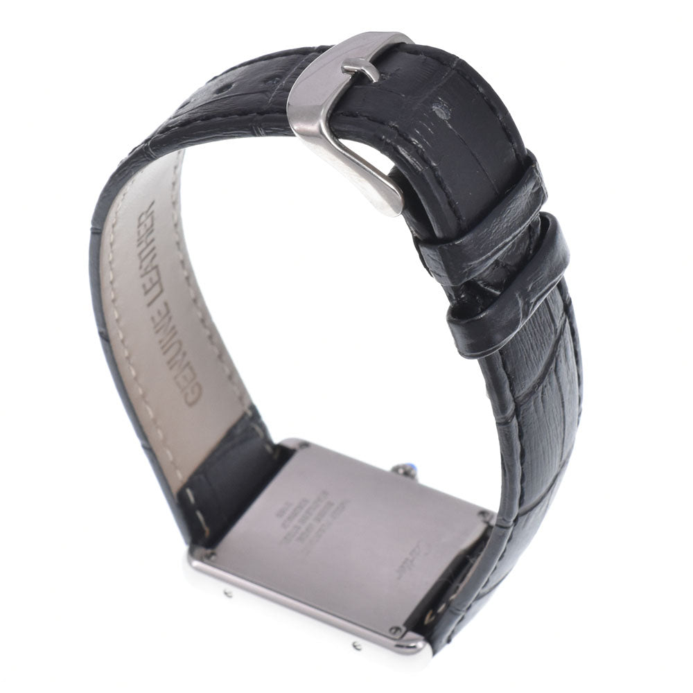 with paper CARTIER Tank solo LM W5200003 Silver Dial Quartz Men's
 Watch I#150481