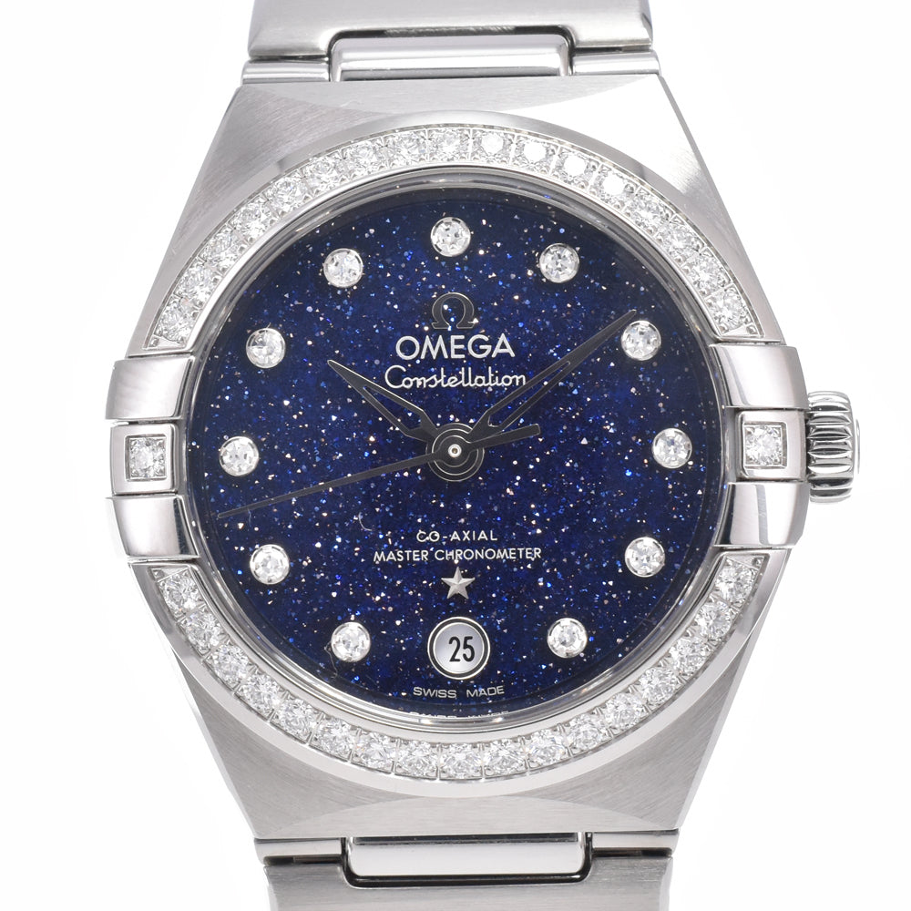 with paper OMEGA Constellation Coaxial 131.15.29.20.53.001 diamond blue Dial Automatic Ladies
 Watch J#150486