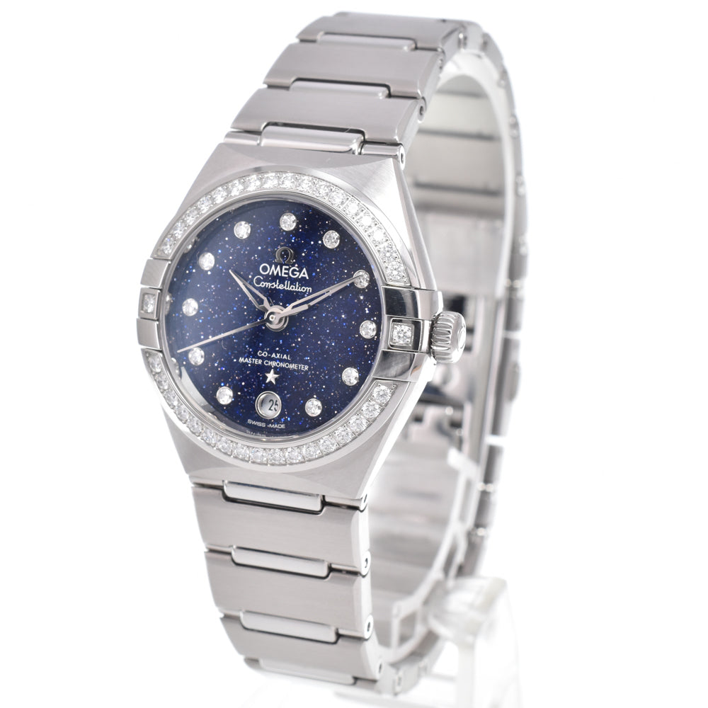 with paper OMEGA Constellation Coaxial 131.15.29.20.53.001 diamond blue Dial Automatic Ladies
 Watch J#150486