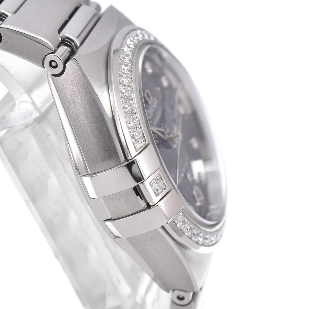 with paper OMEGA Constellation Coaxial 131.15.29.20.53.001 diamond blue Dial Automatic Ladies
 Watch J#150486