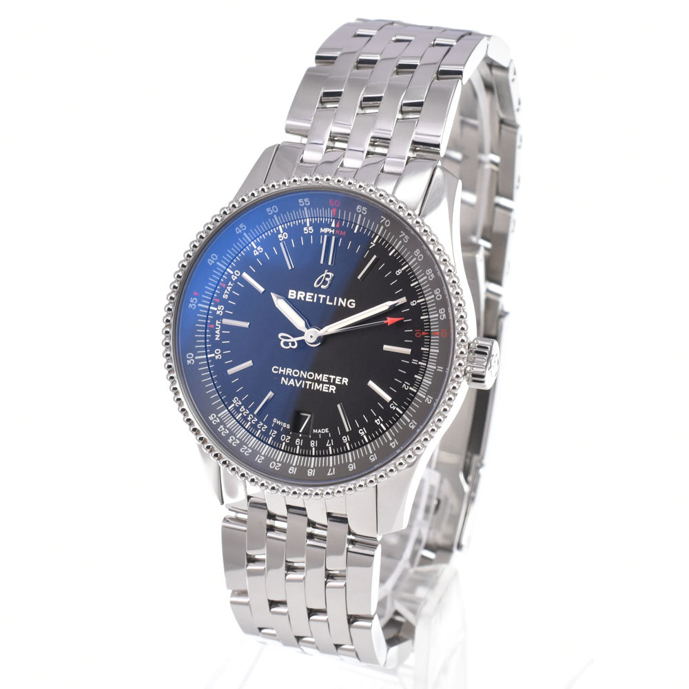 with paper BREITLING Navi timer 1 A17325/A17325241B1P1 black Dial Automatic Men's
 Watch M#150490
