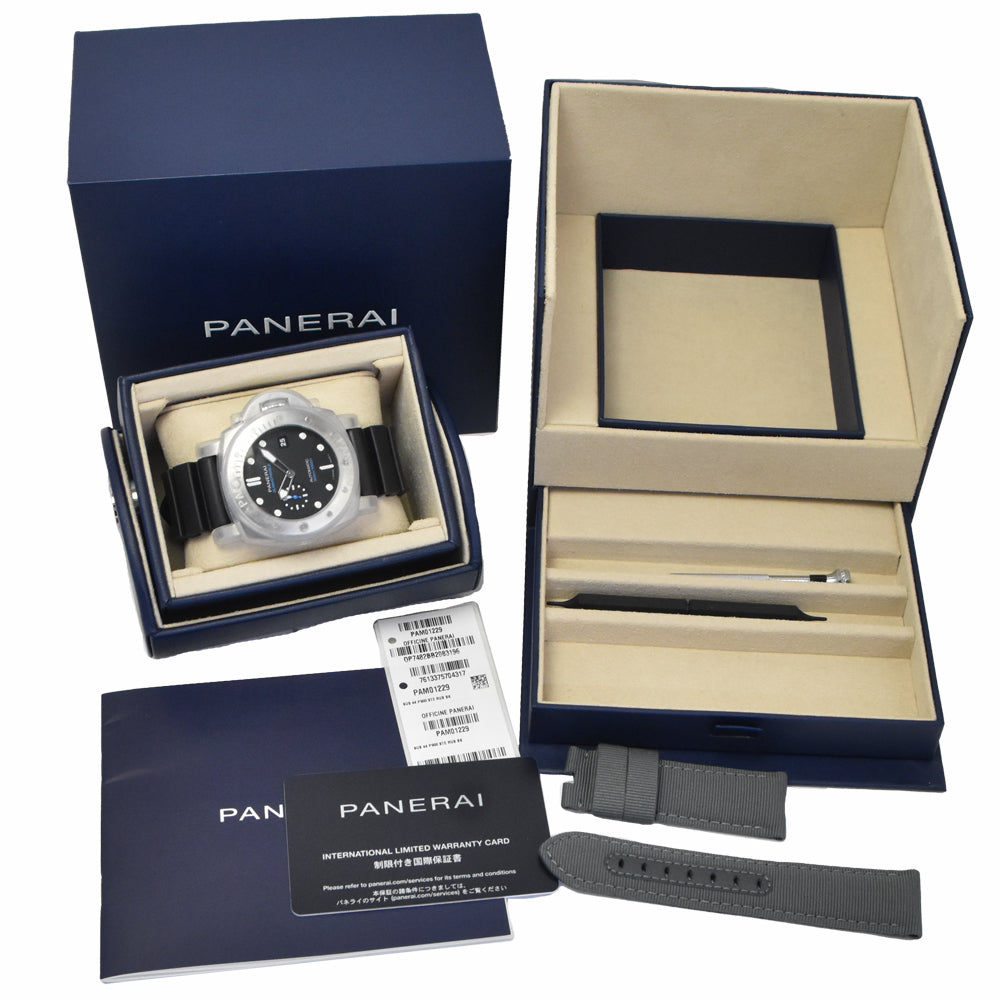 with paper PANERAI Submersible PAM01229 black Dial Automatic Men's
 Watch J#150491