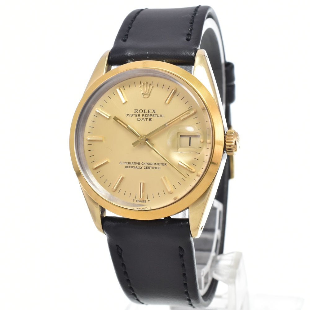 ROLEX Oyster perpetual date 15505 vintage Cal.3035 gold Dial Automatic Men's
 Watch I#150494