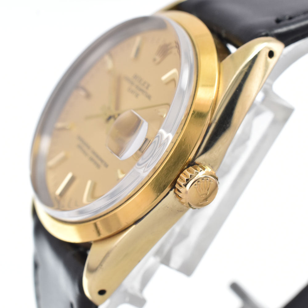 ROLEX Oyster perpetual date 15505 vintage Cal.3035 gold Dial Automatic Men's
 Watch I#150494