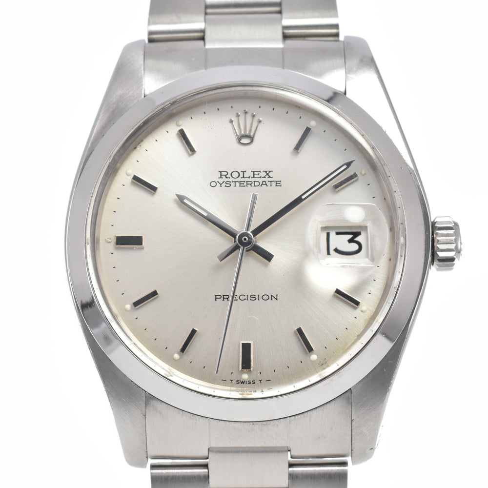 ROLEX Oyster Date Precision 6694 vintage Cal.1225 Silver Dial Hand Winding Men's
 Watch I#150501