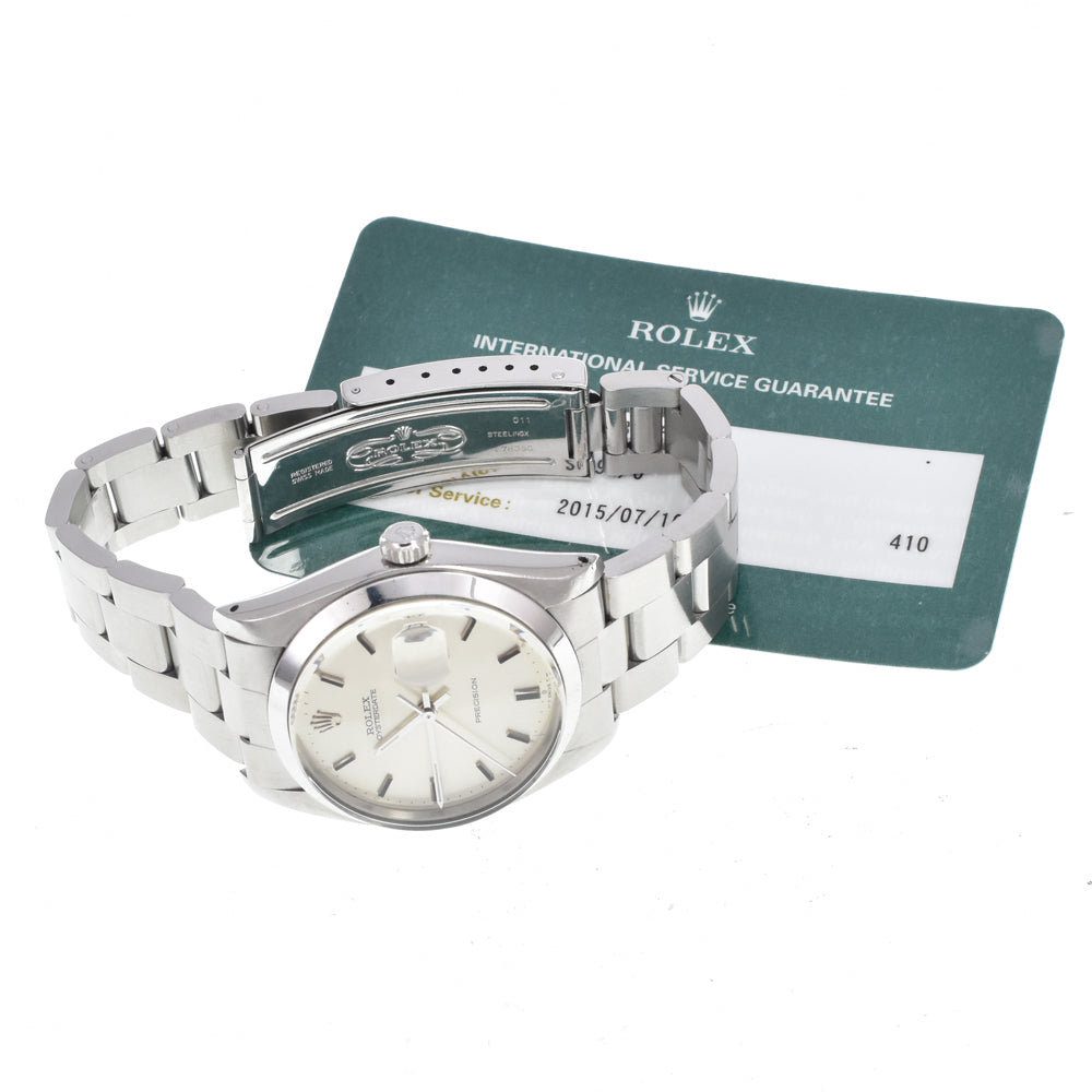 ROLEX Oyster Date Precision 6694 vintage Cal.1225 Silver Dial Hand Winding Men's
 Watch I#150501