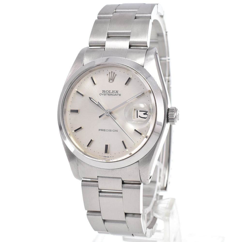 ROLEX Oyster Date Precision 6694 vintage Cal.1225 Silver Dial Hand Winding Men's
 Watch I#150501