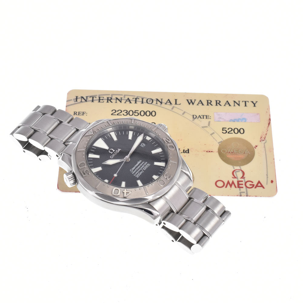 with paper OMEGA Seamaster 300M 2230.50 WG Bezel Date Chronometer black Dial Automatic Men's
 Watch I#150505